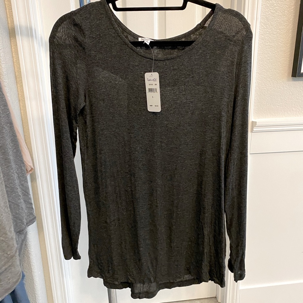 Cashmere blend long sleeve tunic